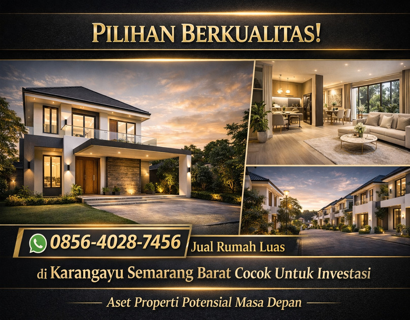 PILIHAN BERKUALITAS! 0856-4028-7456 Jual Rumah Luas di Karangayu Semarang Barat Cocok Untuk Investasi