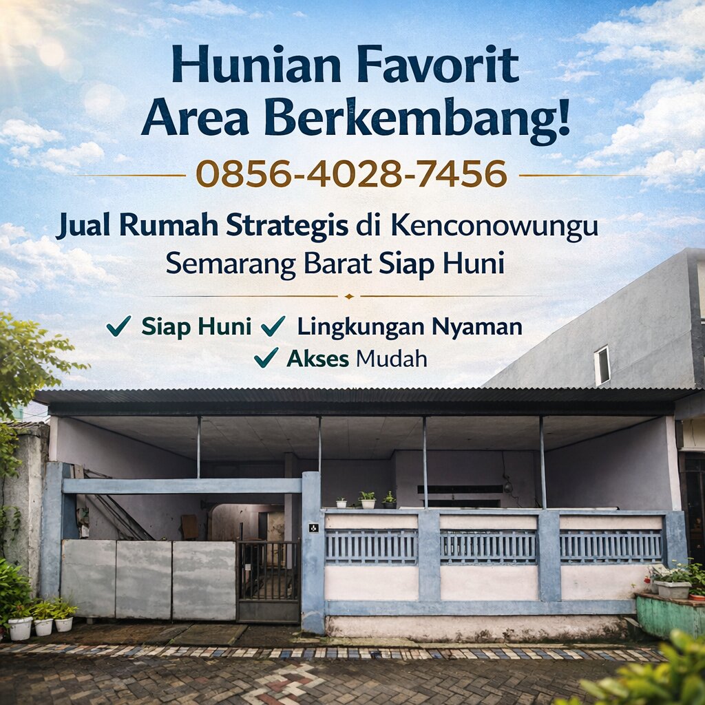 Hunian Favorit Area Berkembang! 0856-4028-7456 Jual Rumah Strategis di Kenconowungu Semarang Barat Siap Huni