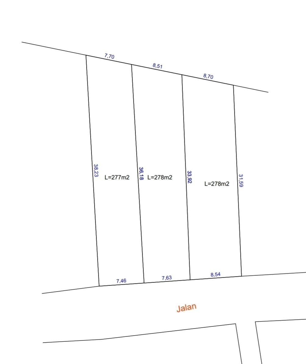 Plang spesifikasi harga dan luas tanah kavling 177-178 m2 harga 2,8 juta per meter