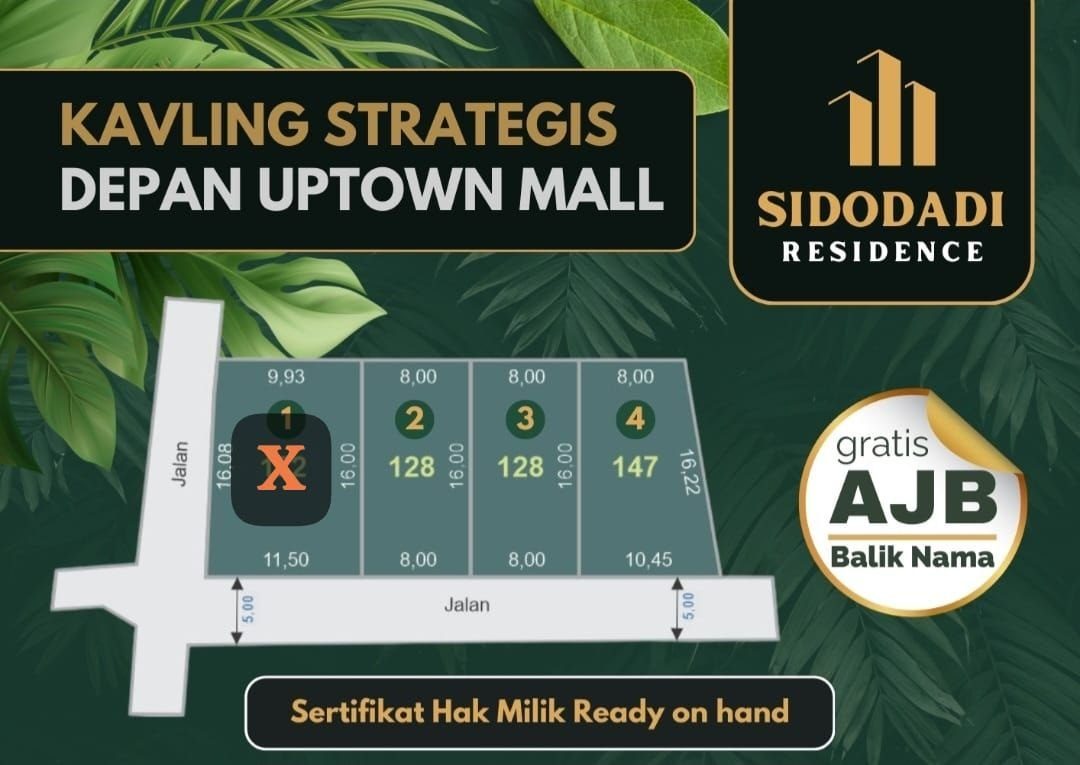 Tampak dalam kavling Sidodadi Residence Mijen, pagar hollow galvanis, suasana pedesaan asri, siap dibangun rumah atau investasi kos
