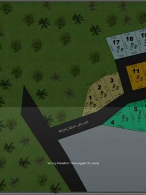 Siteplan Kavling Pakintelan Gunungpati Semarang: 23 petak kavling siap bangun, ukuran 120-225 m2, harga 1,6 juta per meter nego, sertifikat Hak Milik ready
