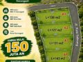 Siteplan Kavling Sabrangan Village: 4 unit A1 136 m2, A2 127 m2, A3 131 m2, A4 143 m2 dengan harga dan akses sekolah.