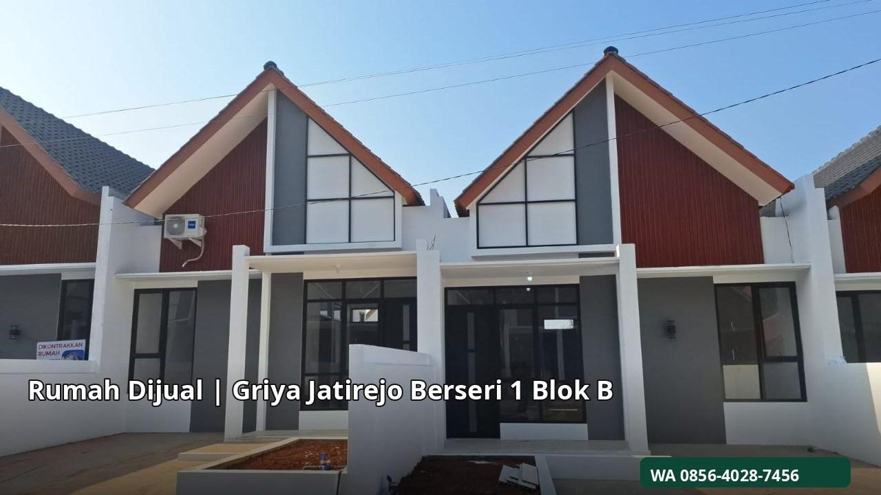Rumah Griya Jatirejo Berseri 1 Blok B di Jatirejo Gunungpati Semarang, foto fasad rumah dua kamar